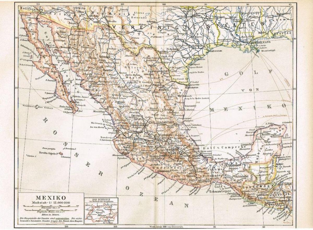 Mèxic antic mapa