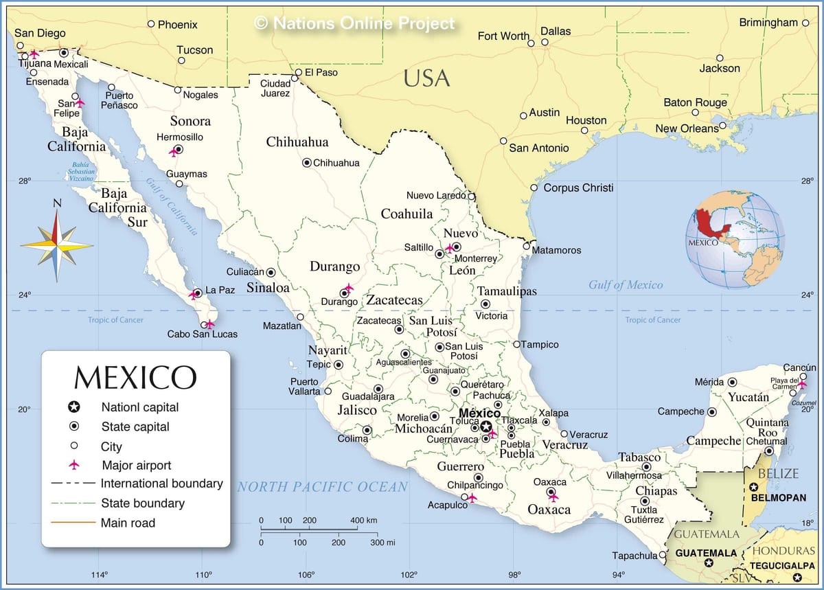frontera de Mèxic mapa