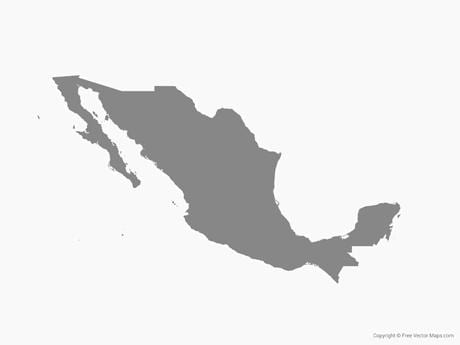 Mèxic vector mapa
