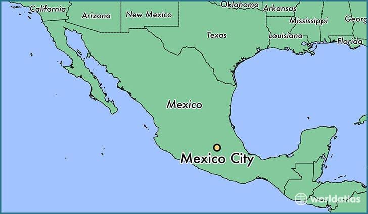 mostra un mapa de Mèxic