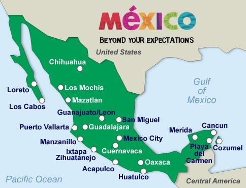 mèxic platges mapa