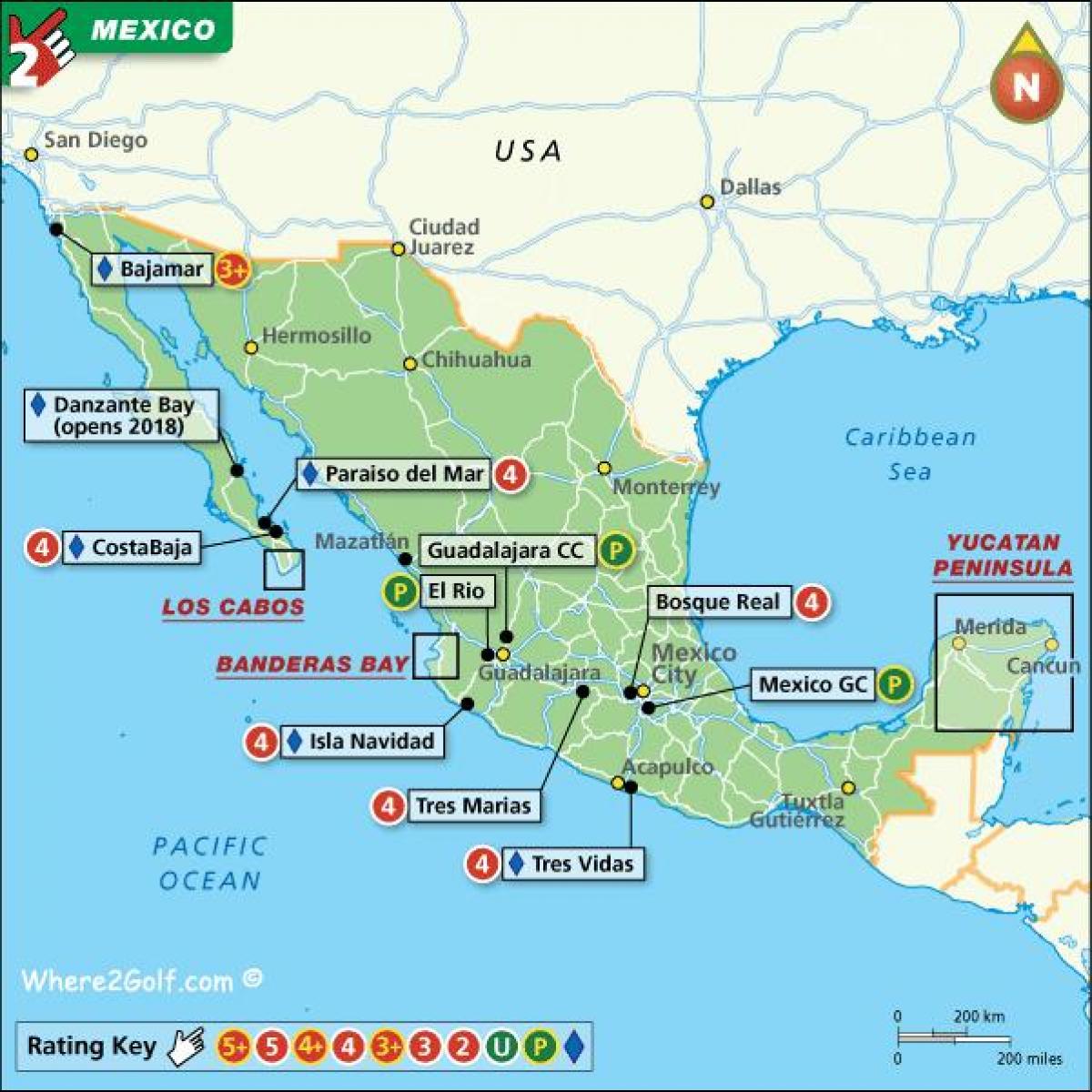 Mèxic mapa estacions