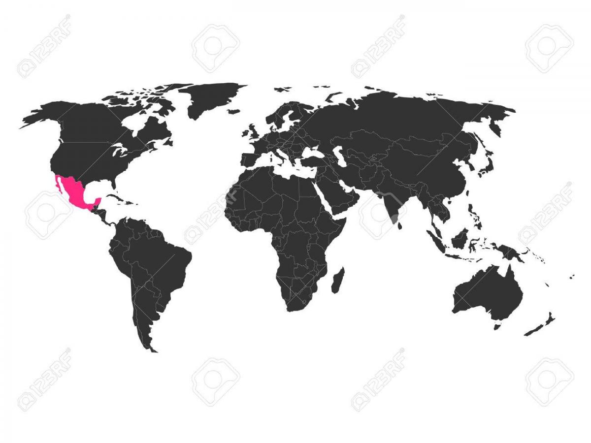 Mèxic al mapa del món
