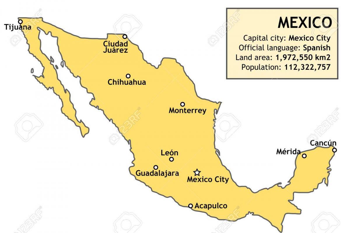 Mèxic, país mapa