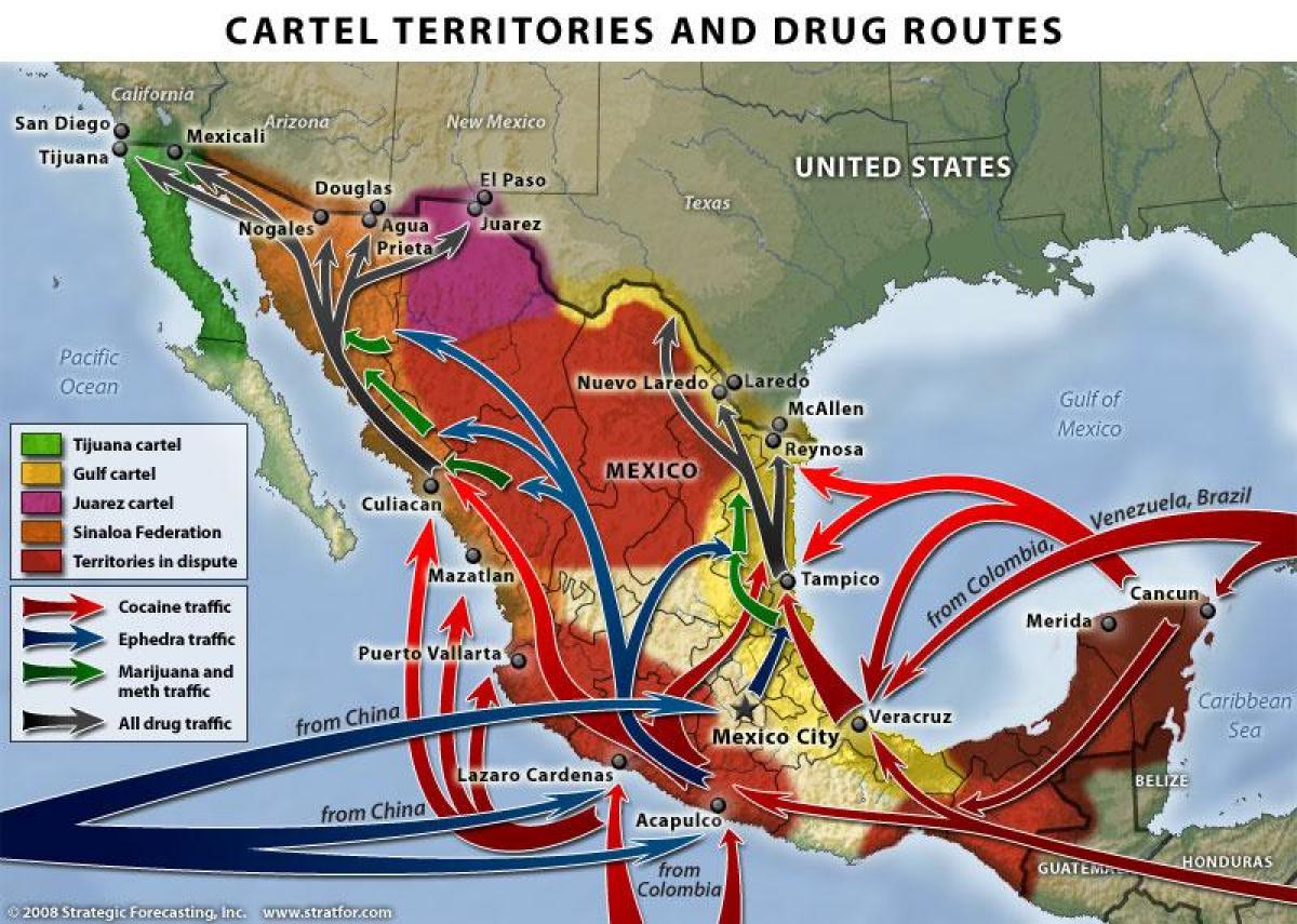 mèxic guerra al narcotràfic mapa