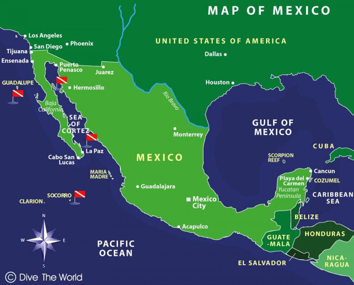 mapa de Mèxic illes
