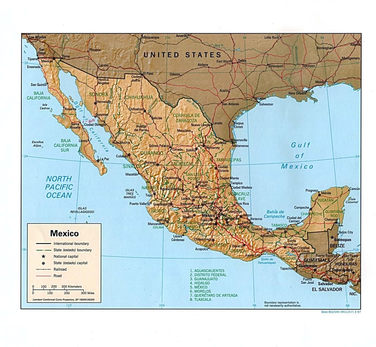 Mèxic original mapa