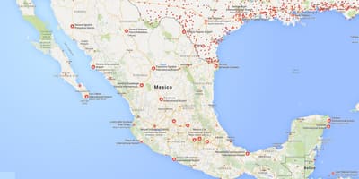 Aeroports a Mèxic mapa
