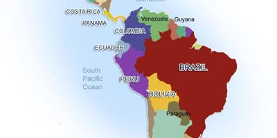 Mapa de Mèxic i amèrica del sud