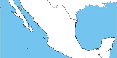 En blanc Mèxic mapa