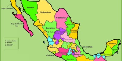 Estat de Mèxic mapa
