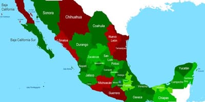 Mapa de Mèxic caixa