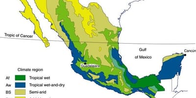 Clima mapa de Mèxic