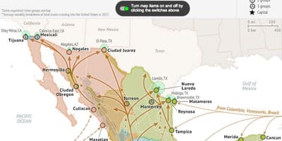 Mèxic taxa de criminalitat mapa