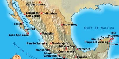 Mèxic destinacions de vacances mapa