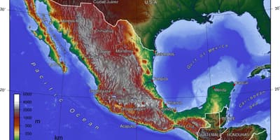 Elevació mapa de Mèxic
