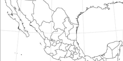 Mèxic mapa en blanc