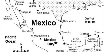 Mapa de Mèxic escoles