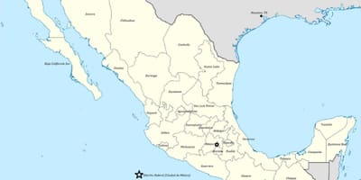Estats de Mèxic mapa