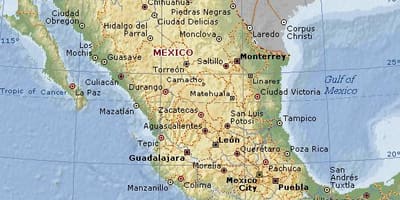 Geografia de Mèxic mapa