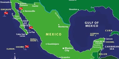 Mapa de Mèxic illes