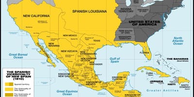 Mapa de Mèxic de l'any 1800