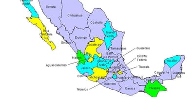 Mapa de Mexicos estats