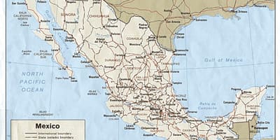 Mapa de carreteres de Mèxic