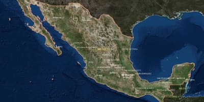 Canals mapa de Mèxic