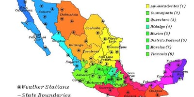 Clima mapa de Mèxic