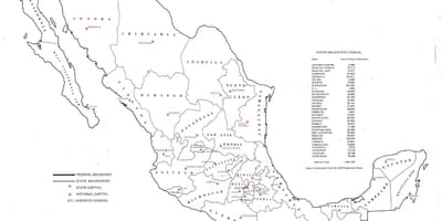 L'etiqueta mapa de Mèxic