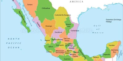 Política Mèxic mapa