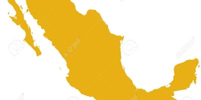 Mapa de Mèxic silueta