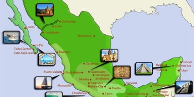 Mapa turístic de Mèxic
