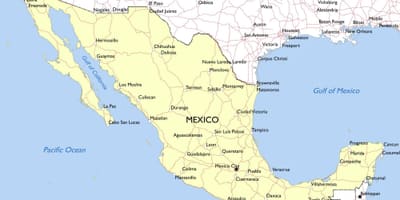 Mapa de Mèxic monuments