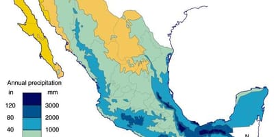 Mapa de Mèxic precipitació