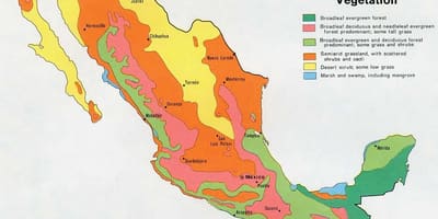 Mapa de Mèxic natual recursos