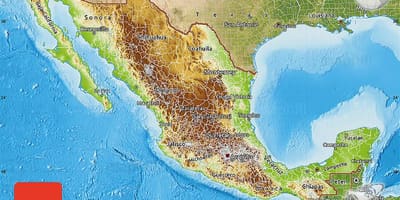 Relleu mapa de Mèxic