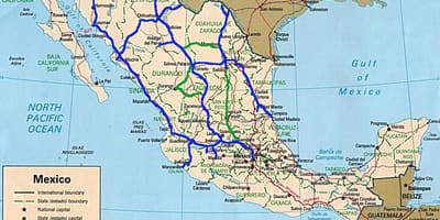 Mapa de Mèxic transports