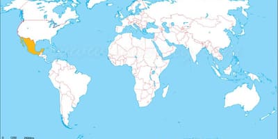 Mèxic mapa del món ubicació