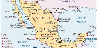 Mèxic mapa vacances