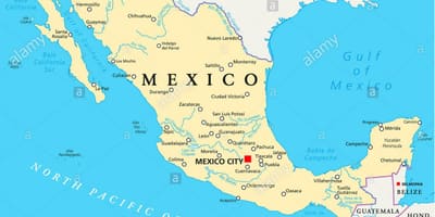 Mèxic mapa de les ciutats