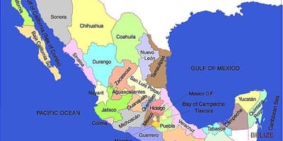 Mèxic mapa dels estats