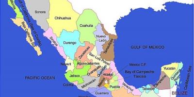 Mèxic mapa dels estats
