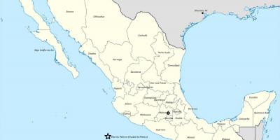 Mapa de Mèxic estats