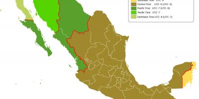 Zona horària mapa de Mèxic