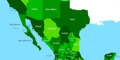 Mapa de sud-oest de Mèxic